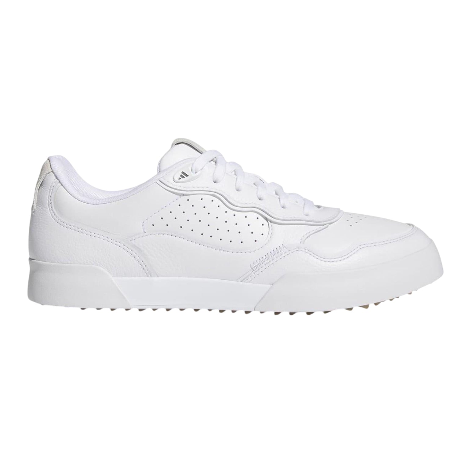 White-Grey - Front - Adidas Mens Retrocross 25 Sleek Spikeless Golf Shoes