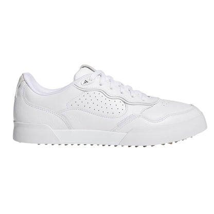 White-Grey - Front - Adidas Mens Retrocross 25 Sleek Spikeless Golf Shoes