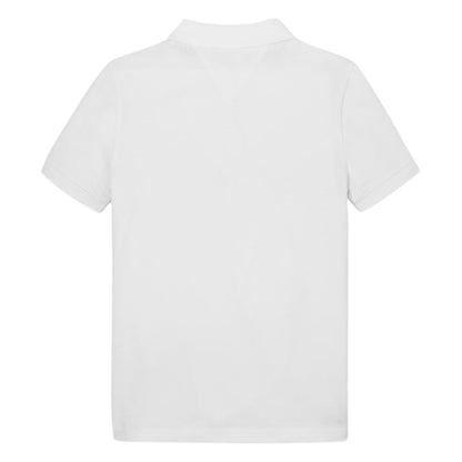 White-Red - Back - Tommy Hilfiger Boys Colour Block Polo Shirt