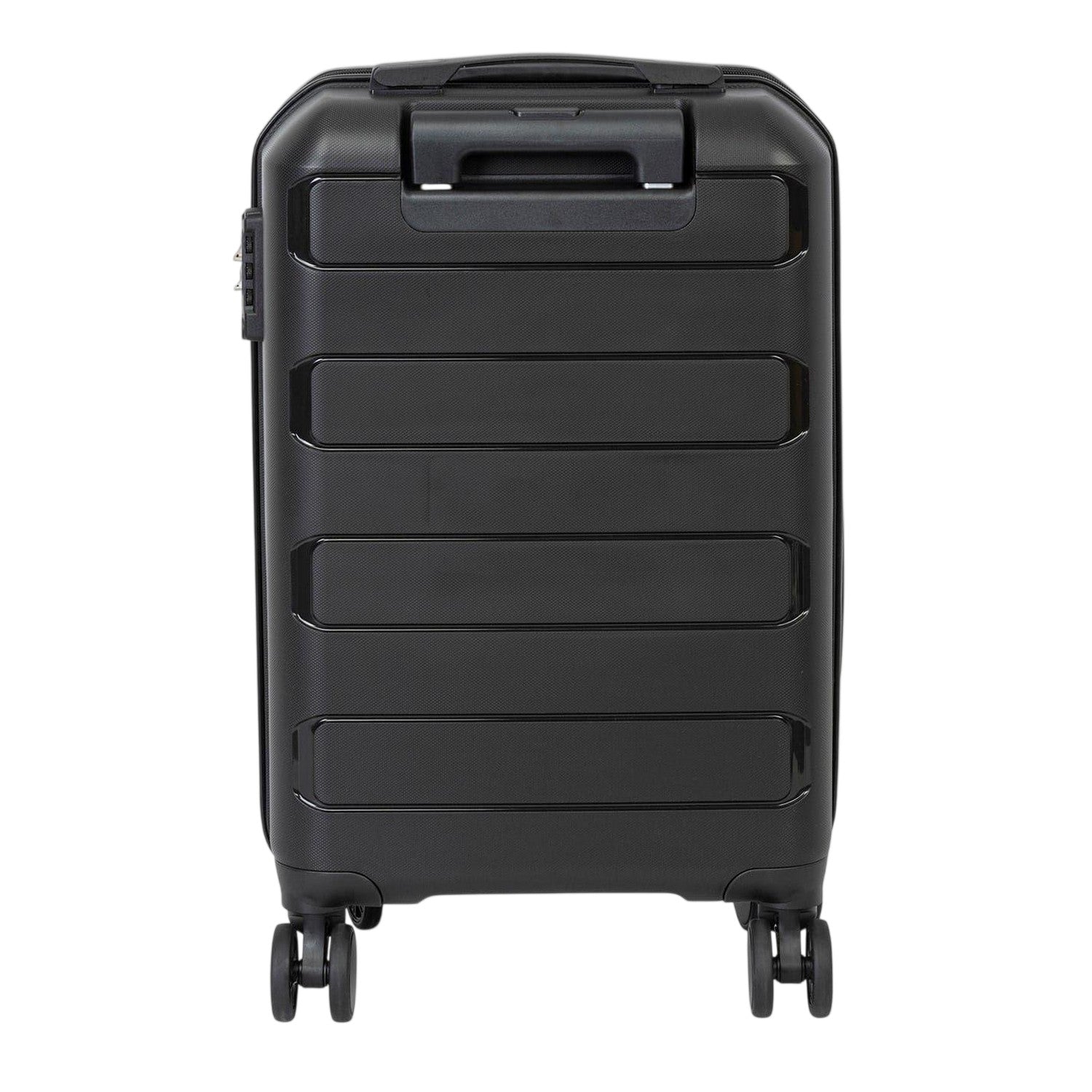 Black - Back - Linea Turin Travel Suitcase Set