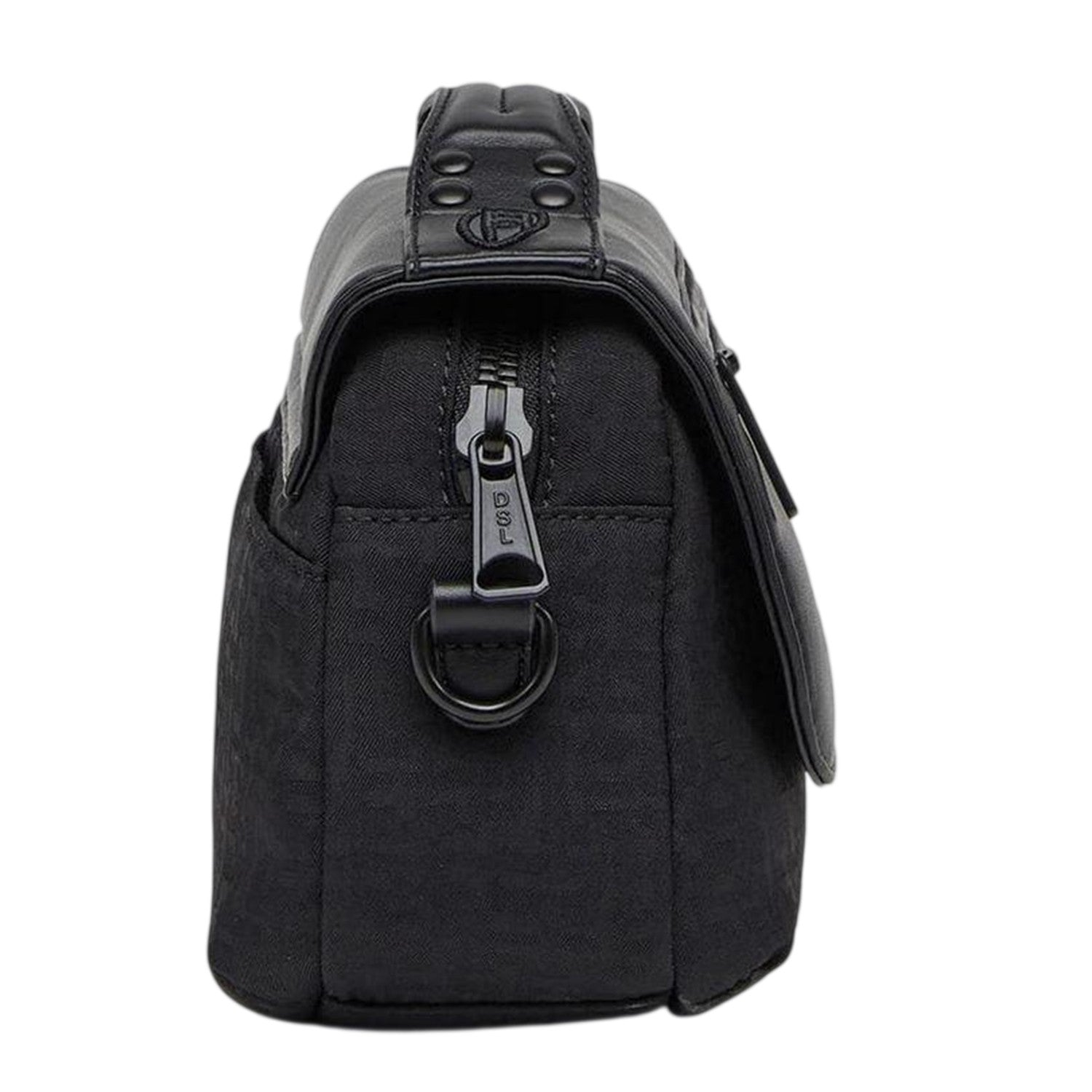 Black - Side - Replay Messenger Bag