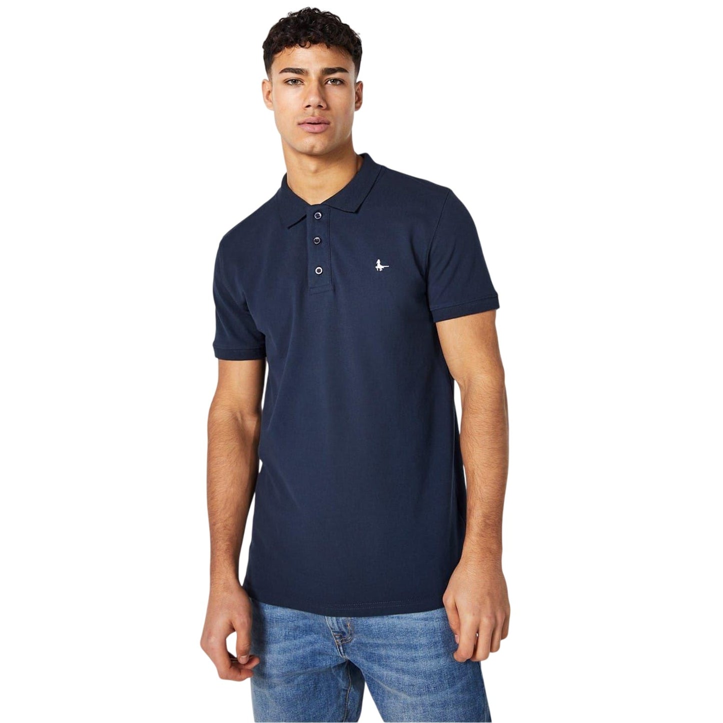 Navy - Front - Jack Wills Mens Eaton Stretch Polo Shirt