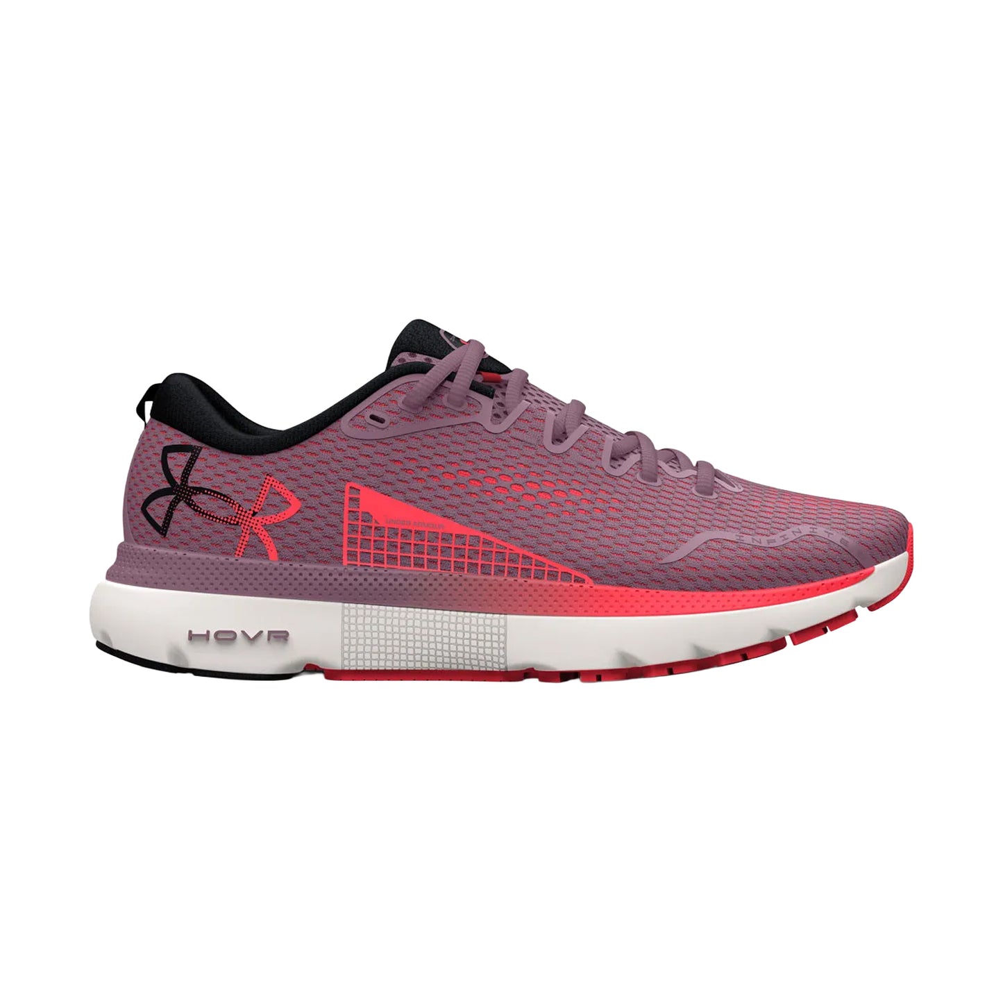 Purple - Side - Under Armour Womens-Ladies Hovr Infinite 5 Running Trainers