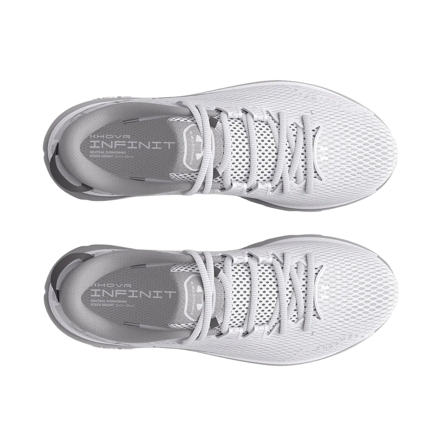 White - Lifestyle - Under Armour Womens-Ladies Hovr Infinite 5 Running Trainers