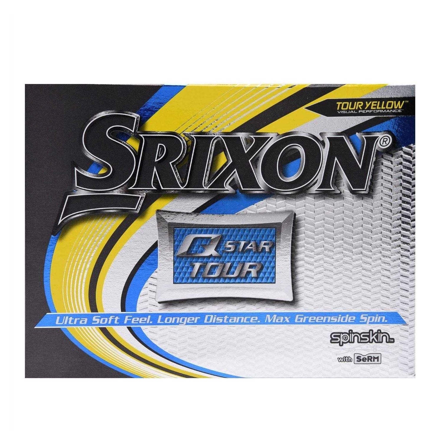 Tour Yellow - Front - Srixon Q Star Tour Golf Balls (Pack of 12)