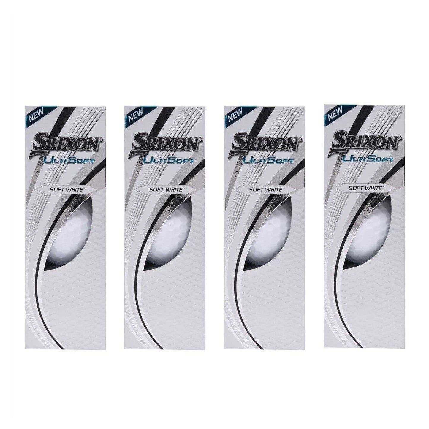 White - Back - Srixon Ultisoft Golf Balls (Pack of 12)