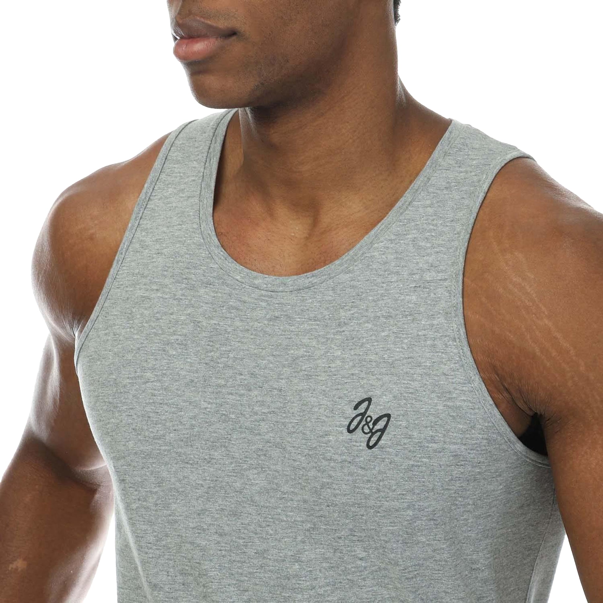 White-Grey-Black-Green - Lifestyle - Jack And Jones Mens Joseph Vest Top (Pack of 5)