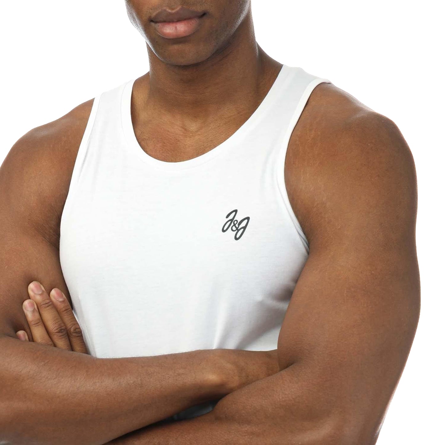 White-Grey-Black-Green - Close up - Jack And Jones Mens Joseph Vest Top (Pack of 5)
