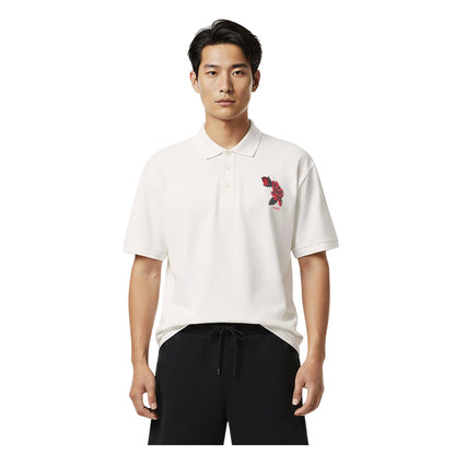 White - Side - Hugo Mens Dardigo Rose Polo Shirt