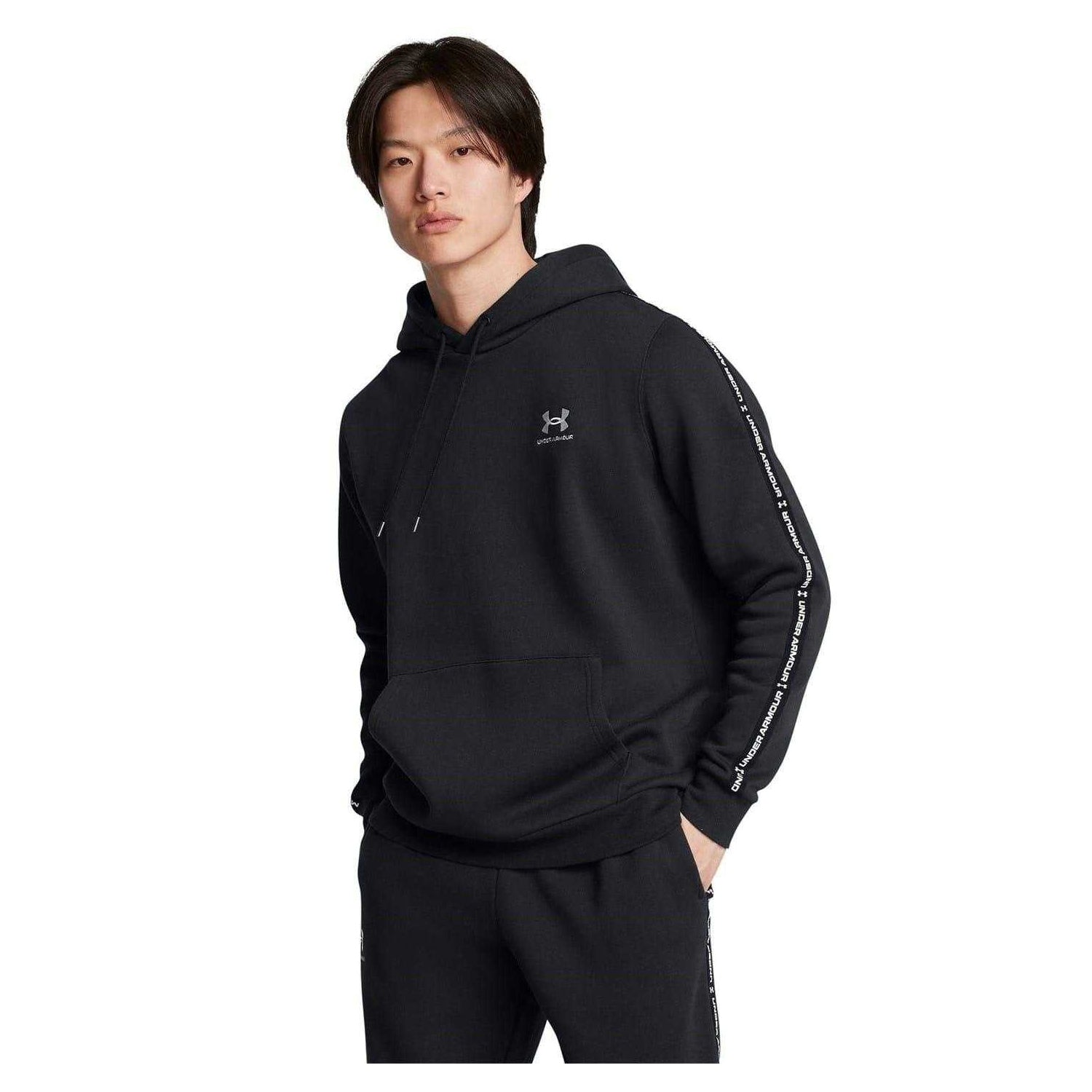 Black - Side - Under Armour Mens Icon Hoodie
