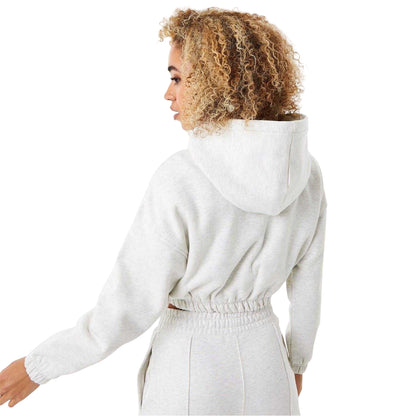 White Marl - Back - Everlast Womens-Ladies Logo Crop Hoodie