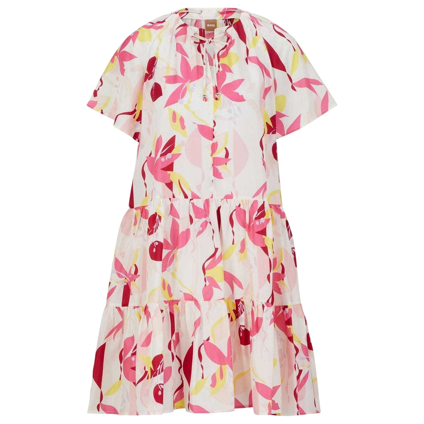 Multicoloured - Front - Boss Womens-Ladies Darouna Silk Mini Dress