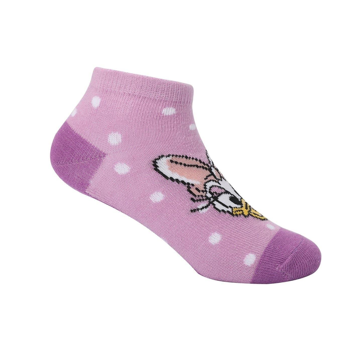 White-Pink-Red - Pack Shot - Minnie Mouse Baby Trainer Socks (Pack of 5)