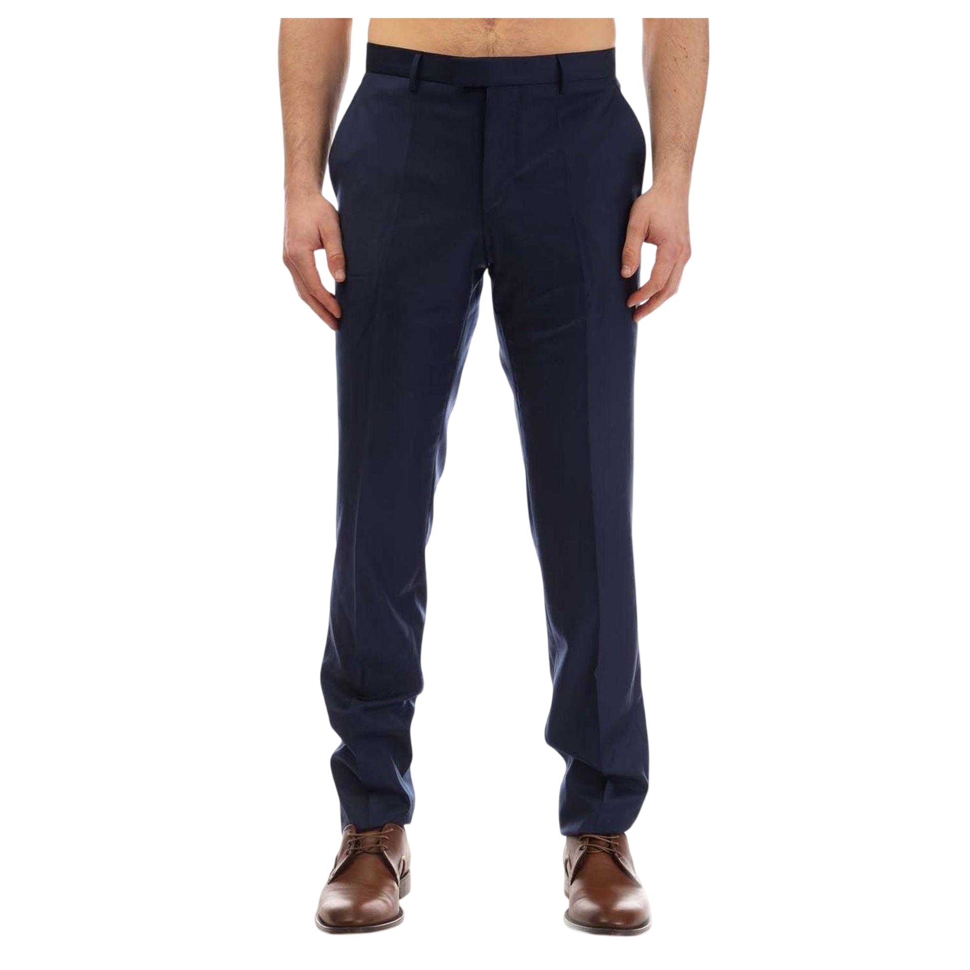 Dark Blue - Front - Boss Mens T-Glover3 Regular Trousers