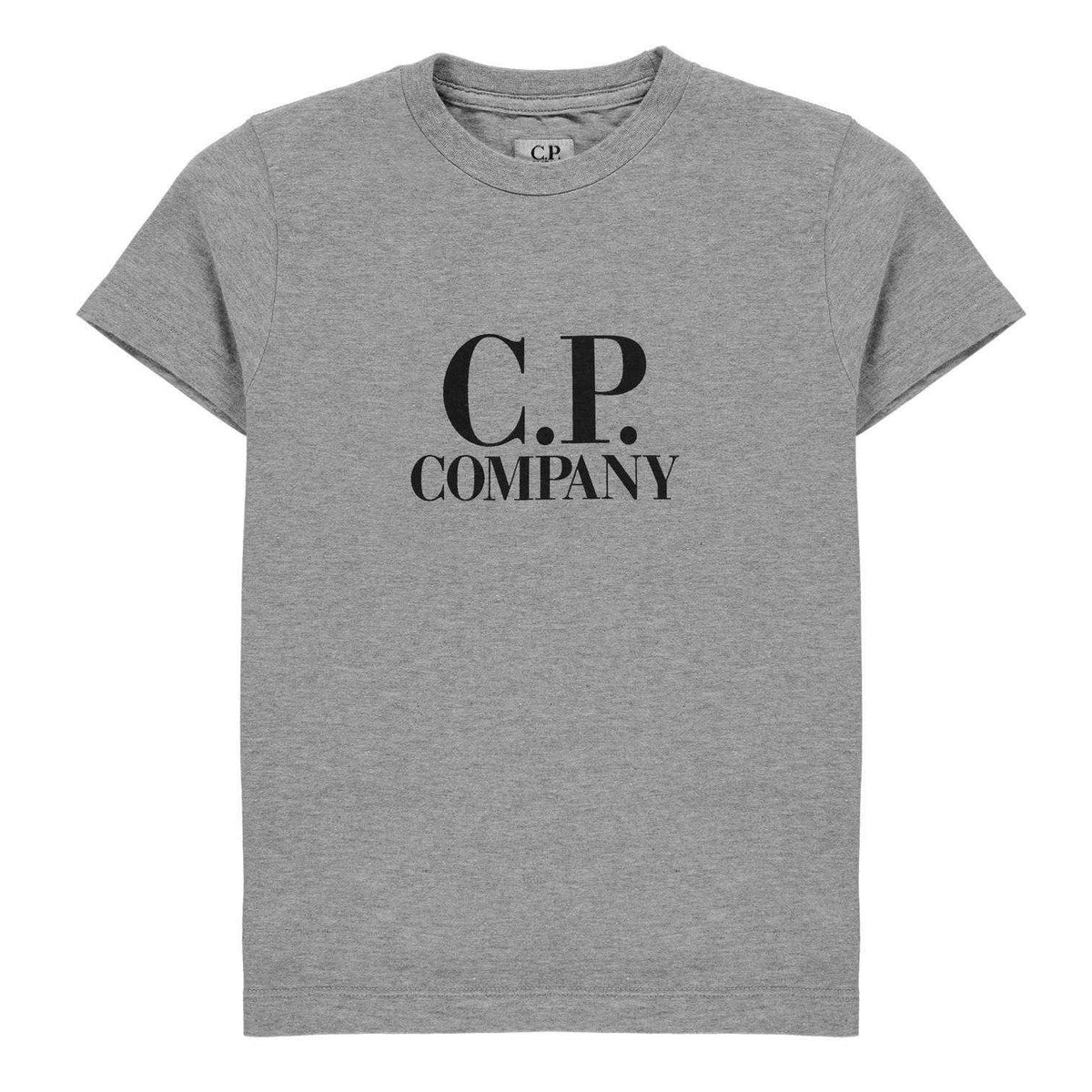 Grey - Front - C.P. Company Boys Goggles Premium Cotton Regular T-Shirt