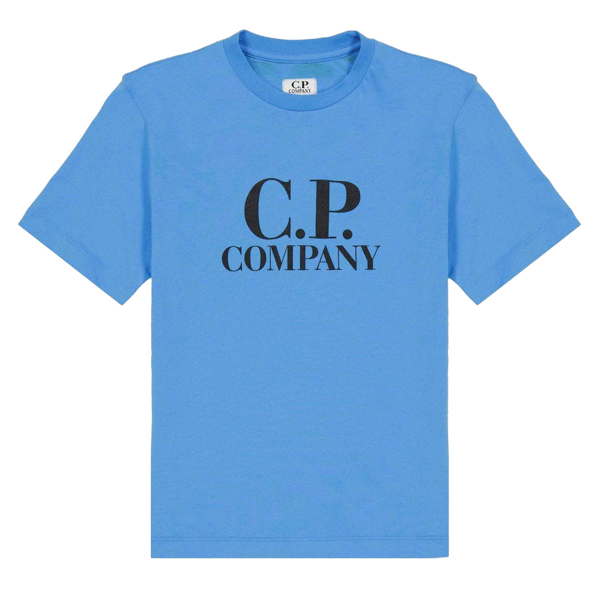 Sky Azure - Front - C.P. Company Boys Goggles Premium Cotton Regular T-Shirt