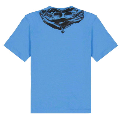 Sky Azure - Back - C.P. Company Boys Goggles Premium Cotton Regular T-Shirt