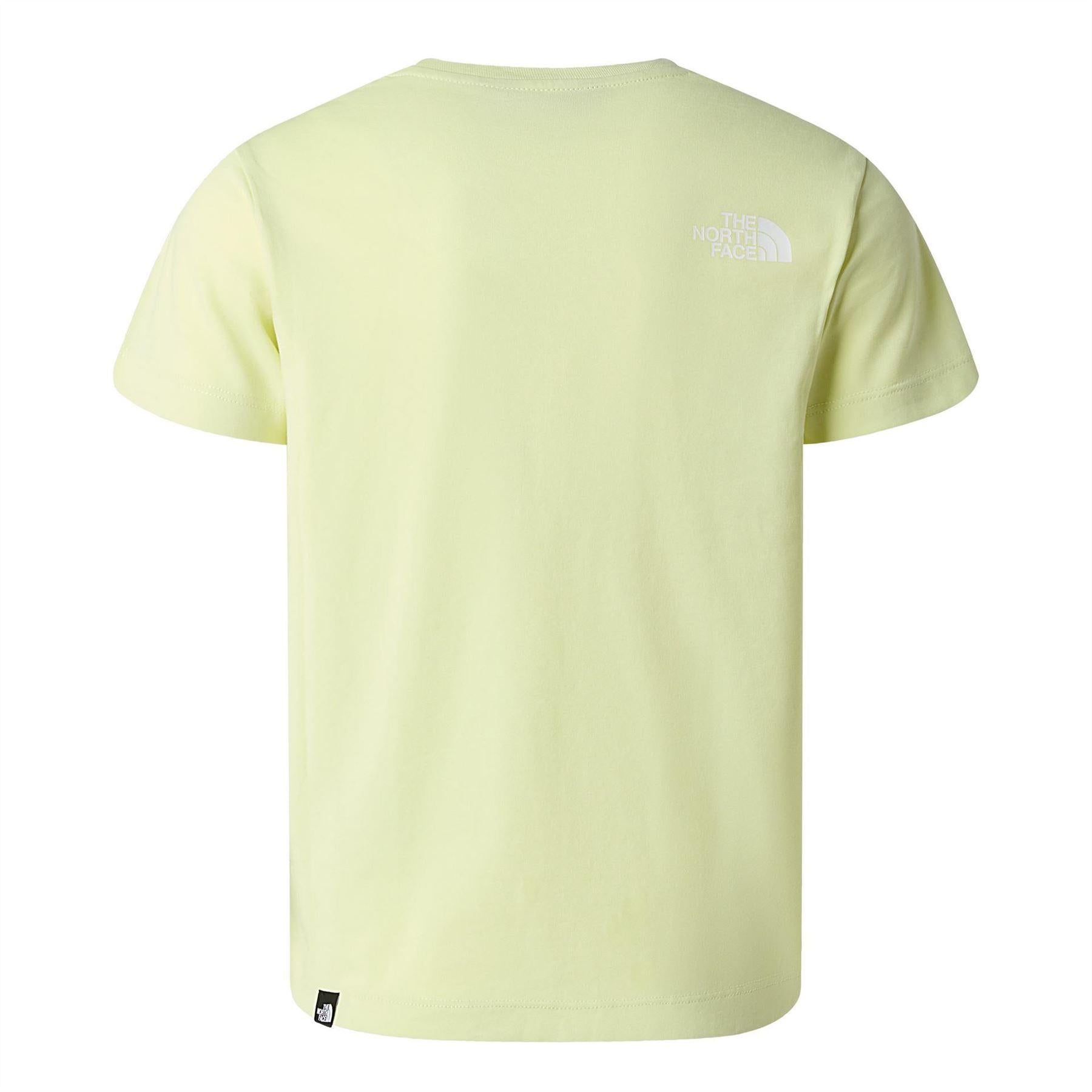 Lemon Yellow - Back - The North Face Childrens-Kids Simple Dome Regular T-Shirt