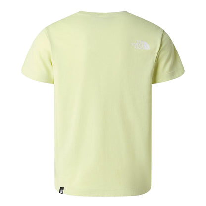 Lemon Yellow - Back - The North Face Childrens-Kids Simple Dome Regular T-Shirt