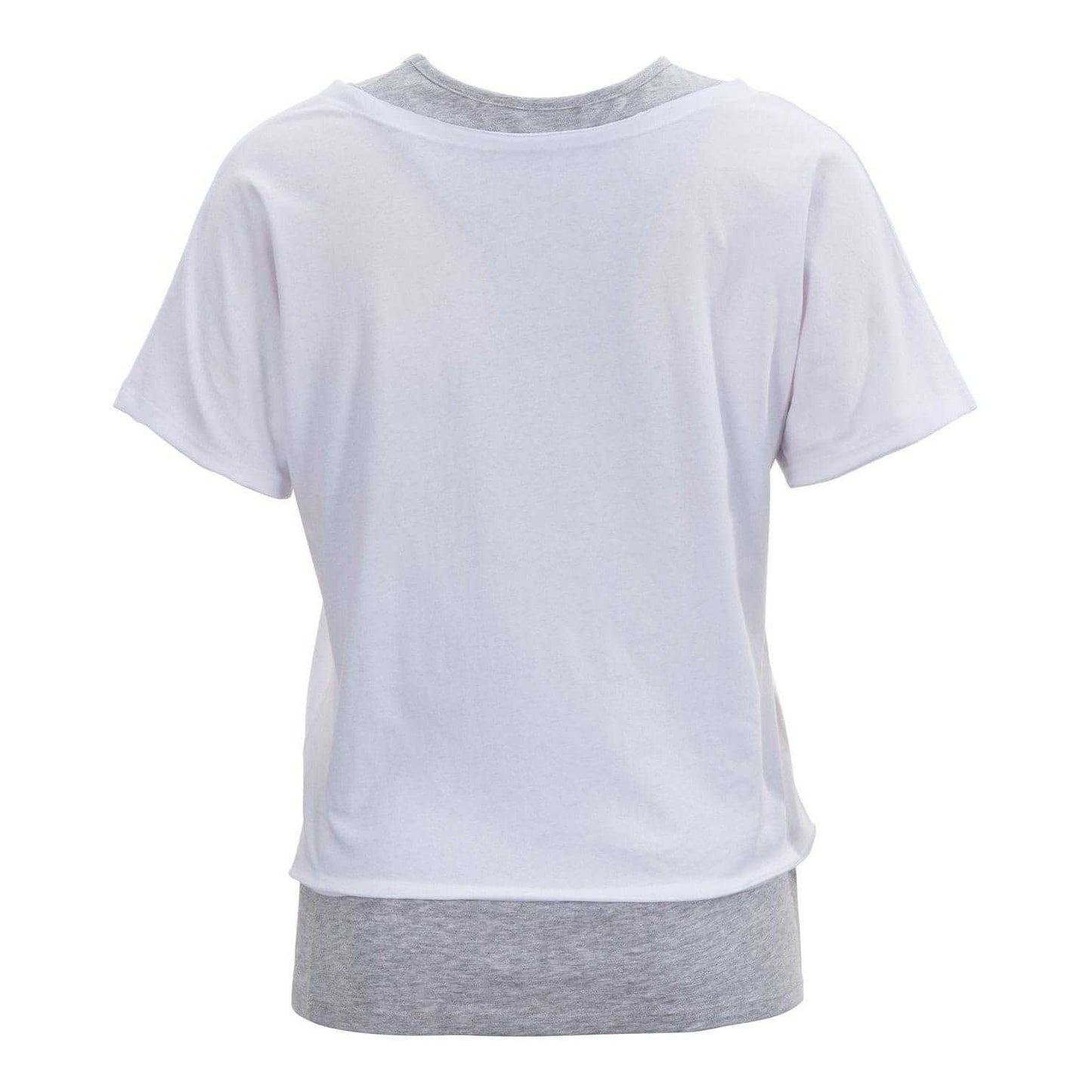 White-Grey - Back - Slazenger Womens-Ladies Double Layer T-Shirt