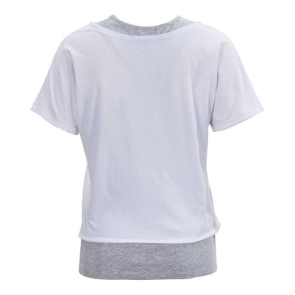 White-Grey - Back - Slazenger Womens-Ladies Double Layer T-Shirt