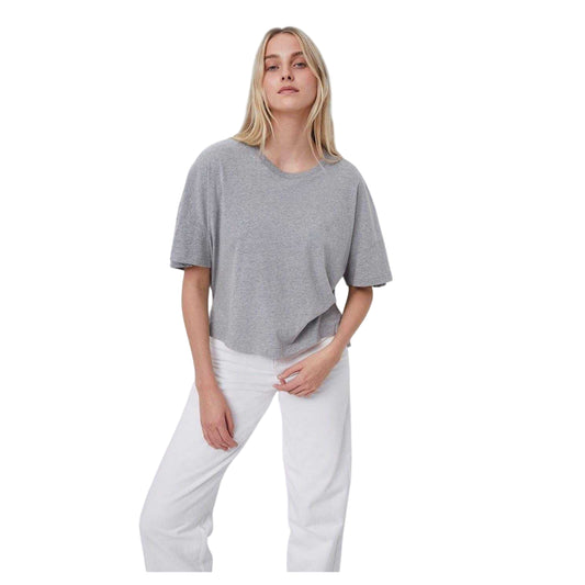 Light Grey - Front - French Connection Womens-Ladies Tally Oversized T-Shirt