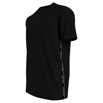 Black - Back - Calvin Klein Mens Crew Neck Regular T-Shirt