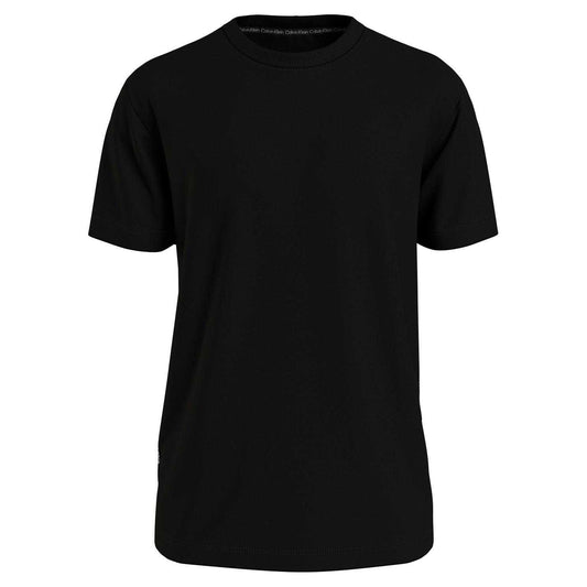 Black - Front - Calvin Klein Mens Crew Neck Regular T-Shirt