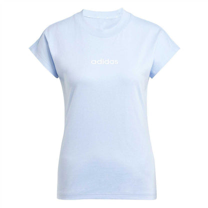 Glow - Front - Adidas Womens-Ladies Linear Cotton T-Shirt