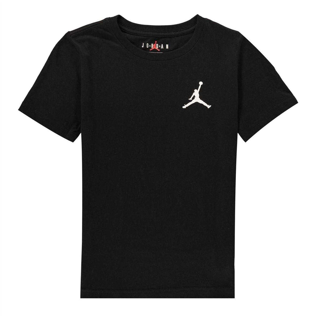 Black - Front - Nike Boys Air Jordan Logo Polycotton T-Shirt