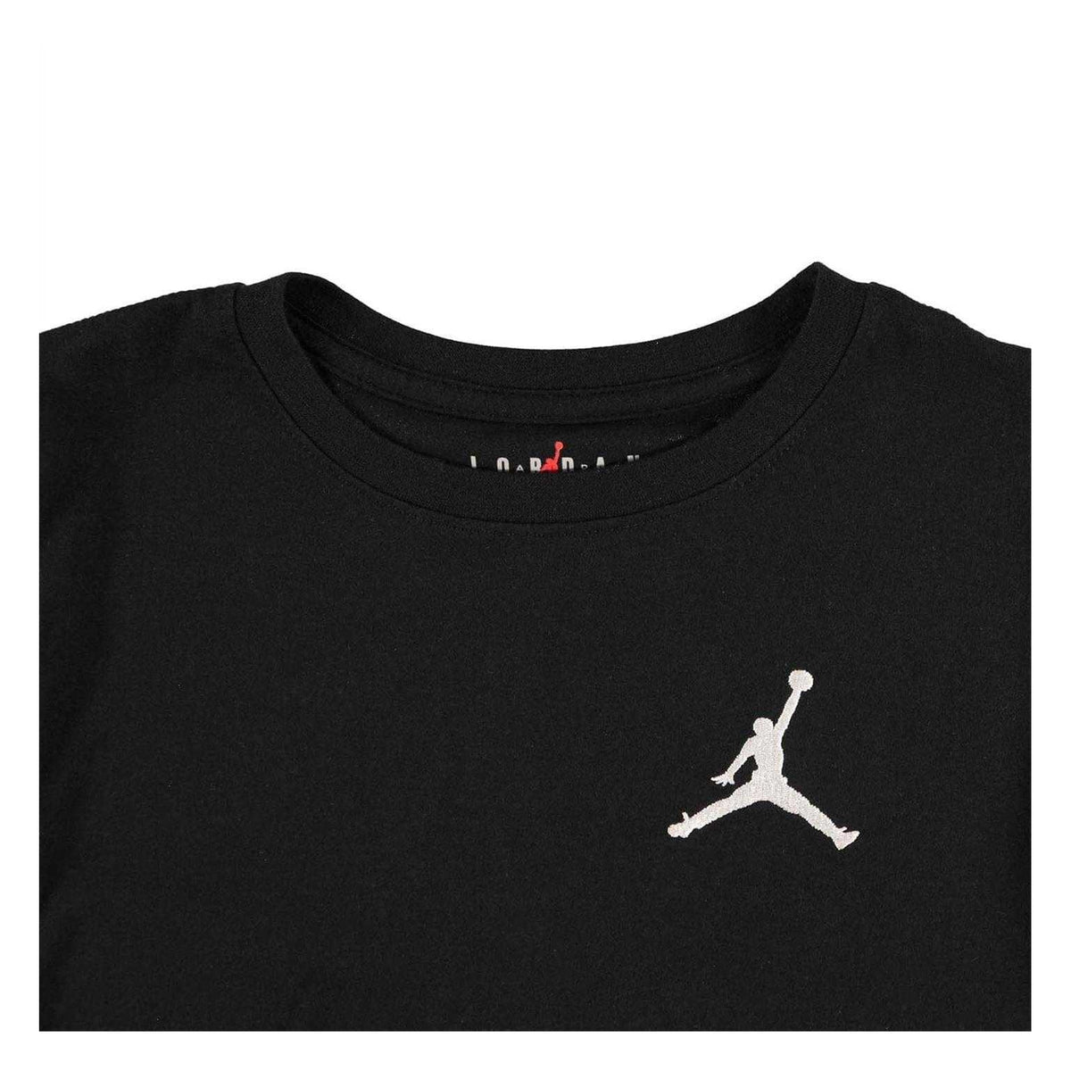 Black - Side - Nike Boys Air Jordan Logo Polycotton T-Shirt