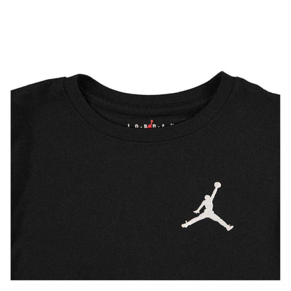 Black - Side - Nike Boys Air Jordan Logo Polycotton T-Shirt