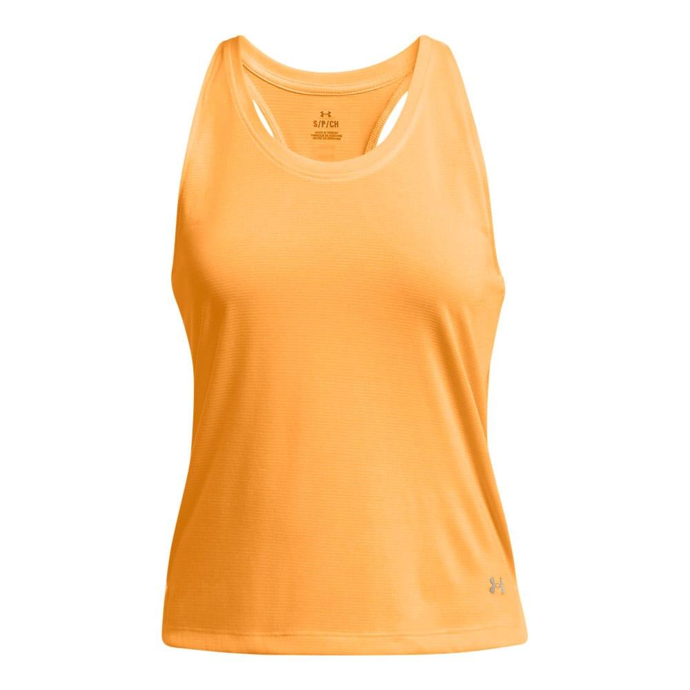 Orange - Front - Under Armour Womens-Ladies Launch Tank Top