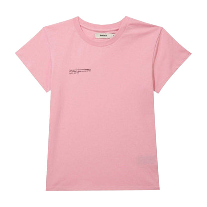 Pink - Front - Pangaia Childrens-Kids 365 Cotton T-Shirt