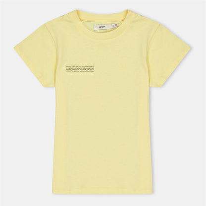 Yellow - Front - Pangaia Childrens-Kids 365 Cotton T-Shirt
