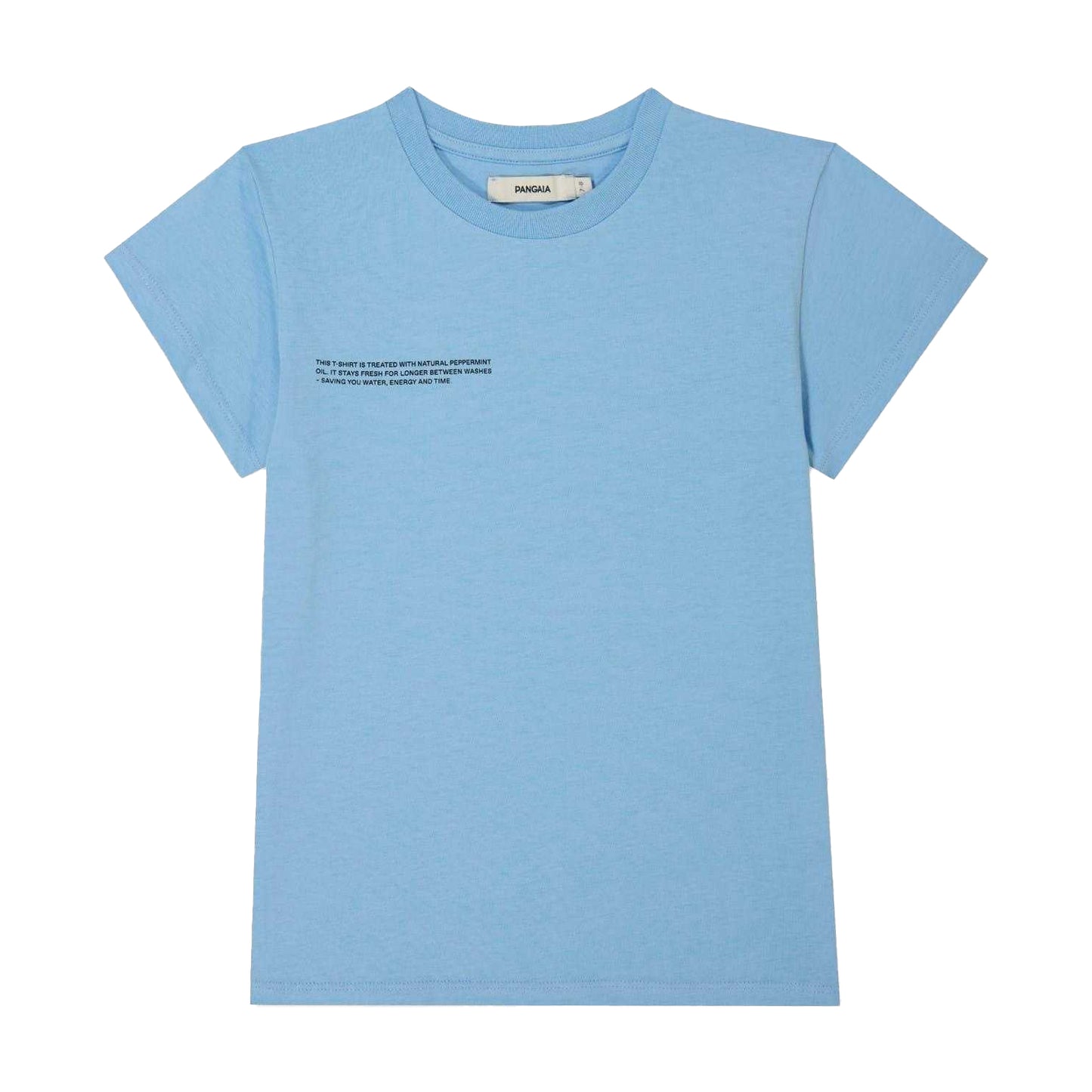 Celestial Blue - Front - Pangaia Childrens-Kids 365 Cotton T-Shirt