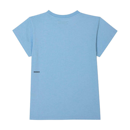 Celestial Blue - Back - Pangaia Childrens-Kids 365 Cotton T-Shirt