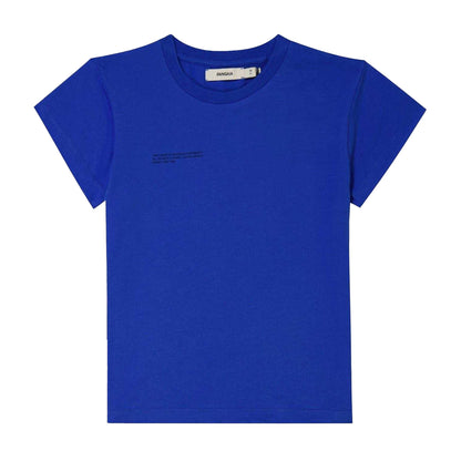 Cobalt Blue - Front - Pangaia Childrens-Kids 365 Cotton T-Shirt