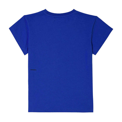 Cobalt Blue - Back - Pangaia Childrens-Kids 365 Cotton T-Shirt