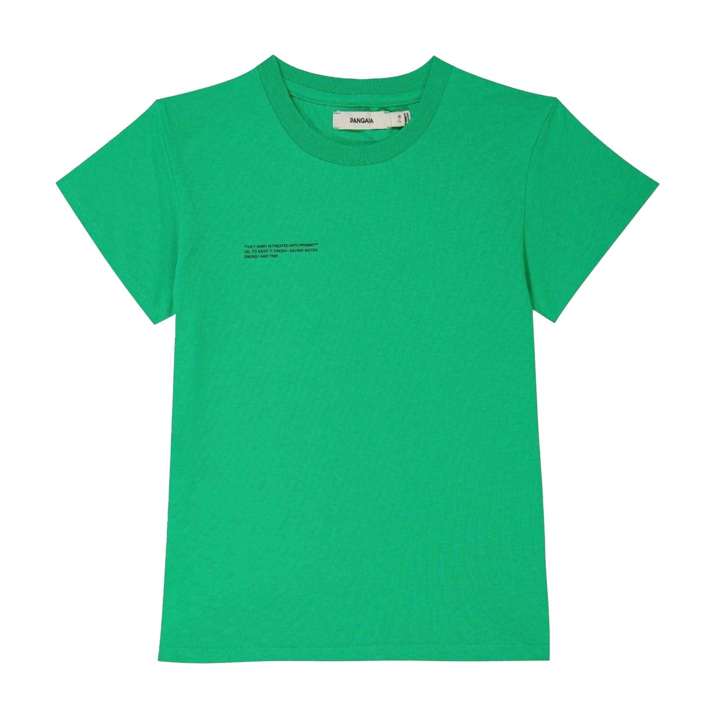 Jade Green - Front - Pangaia Childrens-Kids 365 Cotton T-Shirt