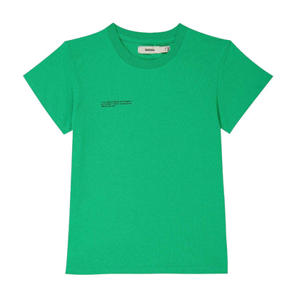 Jade Green - Front - Pangaia Childrens-Kids 365 Cotton T-Shirt