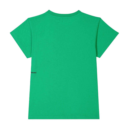 Jade Green - Back - Pangaia Childrens-Kids 365 Cotton T-Shirt