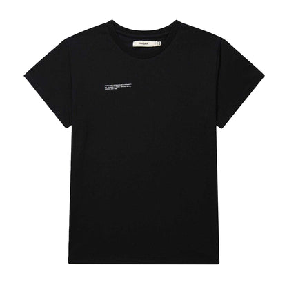 Black - Front - Pangaia Childrens-Kids 365 Cotton T-Shirt