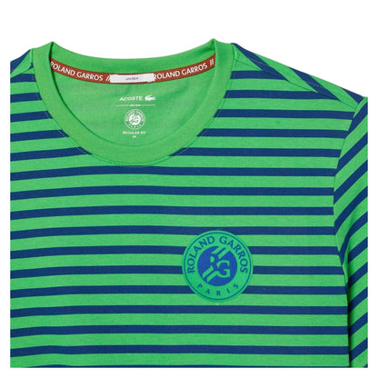 Blue - Back - Lacoste Unisex Adult Roland Garros Edition Striped T-Shirt