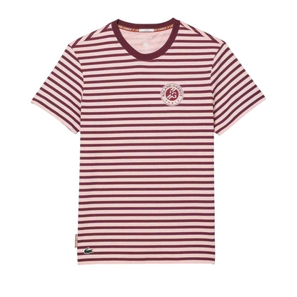 Pink - Front - Lacoste Unisex Adult Roland Garros Edition Regular Tennis T-Shirt