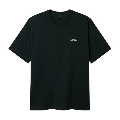 Green - Front - Paul Smith Unisex Adult Embroidered Logo Premium Cotton T-Shirt