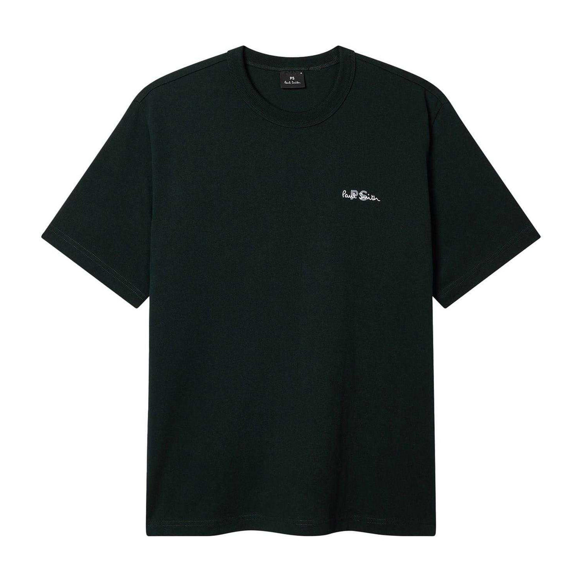 Green - Front - Paul Smith Unisex Adult Embroidered Logo Premium Cotton T-Shirt