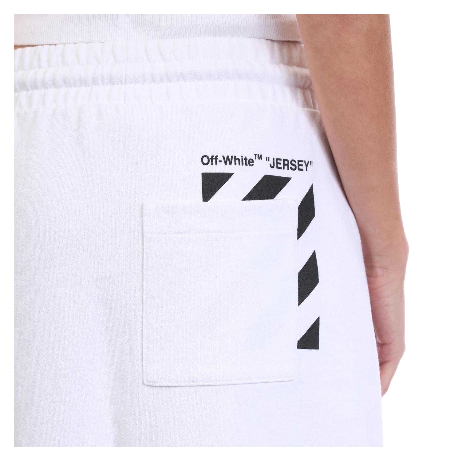Off White-Black - Side - Off White Womens-Ladies Cotton Maxi Skirt