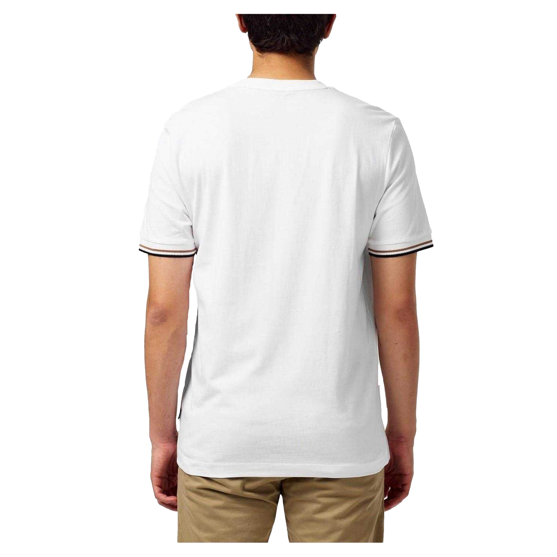 White - Back - Boss Mens Hbb Thompson 04 Premium Cotton Regular T-Shirt