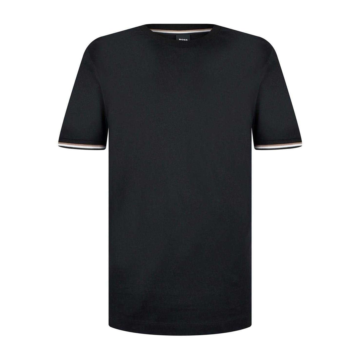 Black - Front - Boss Mens Hbb Thompson 04 Premium Cotton Regular T-Shirt